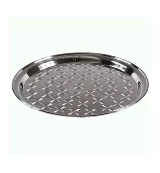 Поднос 40см нержавеющая сталь круглый 35301-40