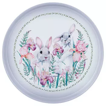 Поднос сервировочный 33*2,1см Agness ирисы 898-049