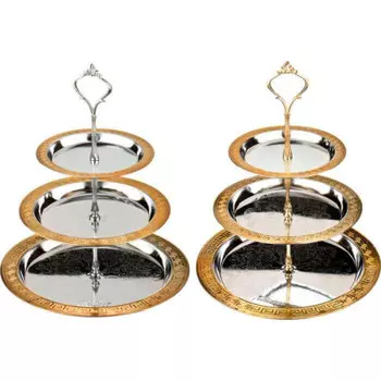 Поднос сервировочный 3-х ярусный 25/19/15см Арти-М 920-026