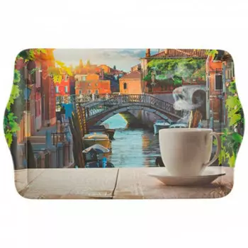 Поднос сервировочный 43,5*27*2,8см Алеана Fantasia пластик 8260