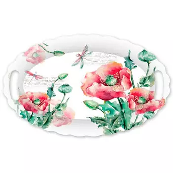 Поднос столовый 36,5*27,5см атм маковый цвет rf013714