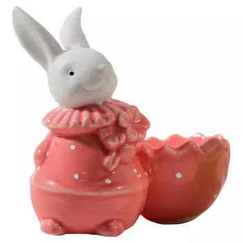 Подставка для яйца Зайчонок 8*4*8,5см красная 5361864