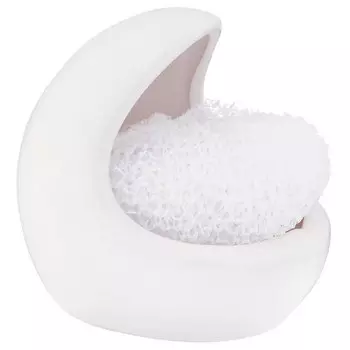 Подставка п/губку агнесс 10*8, 5*9.5 см белая 490-350