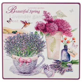 Подставка под горячее агнесс лавандовая весна 9, 5*9, 5*1 см 358-1829