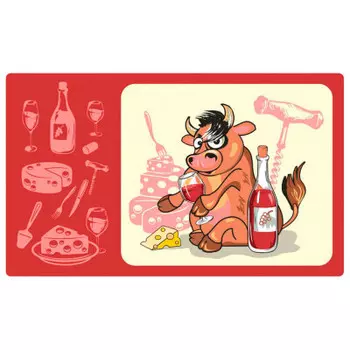 Подставка под горячее забавный бычок р 14х14см