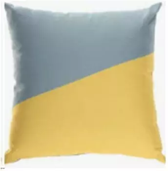 Подушка декоративная серо-желтый 35*35 см 6144196