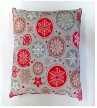 Подушка домвелл 40*40 см 177/1 снежинка красная 282843