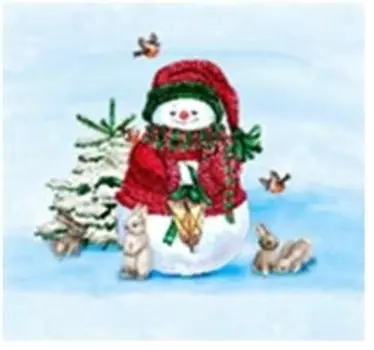 Подушка интерьерная 33*33 снеговик