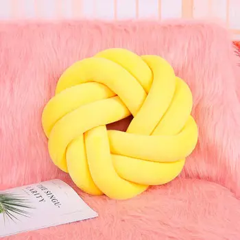 Подушка узел этель желтый