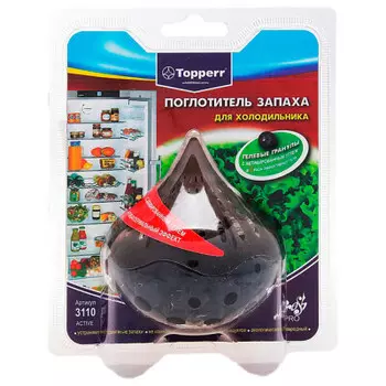 Поглотитель запаха Topperr 100 г актив для холодильника гелевый