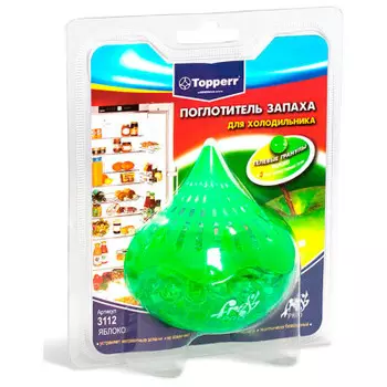 Поглотитель запаха Topperr 100г яблоко для холодильника гелевый