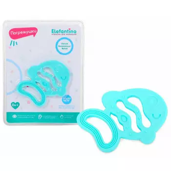 Погремушка элефантино рыбка с элементами прорезывателя it104272