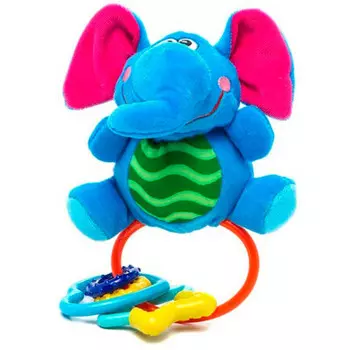 Погремушка мягкая с прорезывателем минибамбини 7596