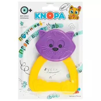Погремушка-прорезыватель кнопа кошечка 80003