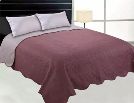 Покрывало стеганое двухстороннее лиловый 200*220 см арт 15573