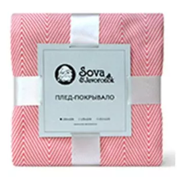 Покрывало зиг заг 205 220 сова и жаворонок коралловое