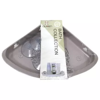 Полка угловая 25, 5*18, 5*3 см Absolut Home присоски розовая 1560