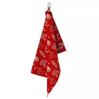 Полотенце 35*61 см бонита новогоднее красное