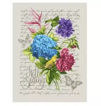 Полотенце 45*60 см гортензия