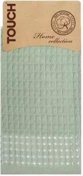 Полотенце крупная вафля 40*60 см клетка олива