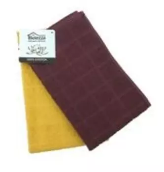 Полотенце махровое 2 шт лотос клетка зеленый горчичный