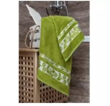Полотенце махровое 50х90 бамбук зелёный