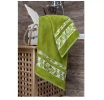 Полотенце махровое 70х140 бамбук зелёный