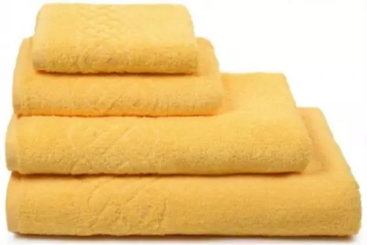 Полотенце махровое дм плэйт 100*150 желтый