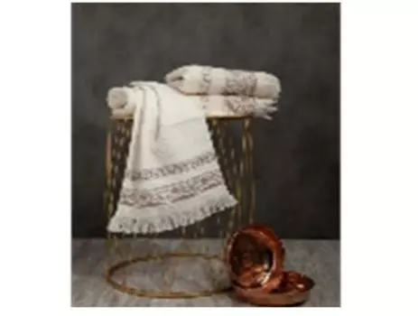 Полотенце махровое с бахромой биатрис 30*50 кремовый