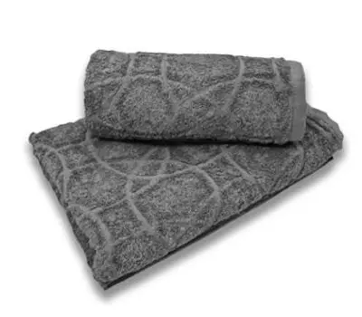Полотенце махровое жаккард 50 х100 стальной серый