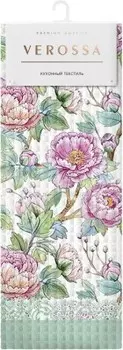 Полотенце вафельное веросса 40*70 см пионы 773220