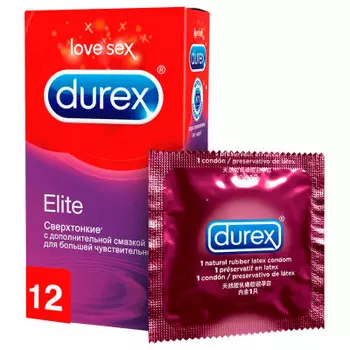 Презервативы Durex 12шт Elite сверхтонкие