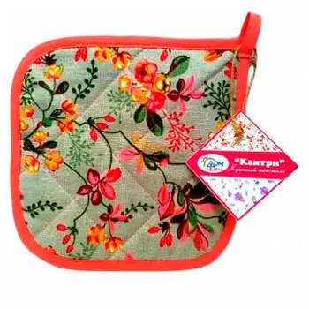 Прихватка для кухни ДомВелл барбарис рогожка стеганая 240457