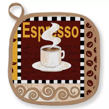 Прихватка кухонная домвелл рогожка кофейное изобилие 257043