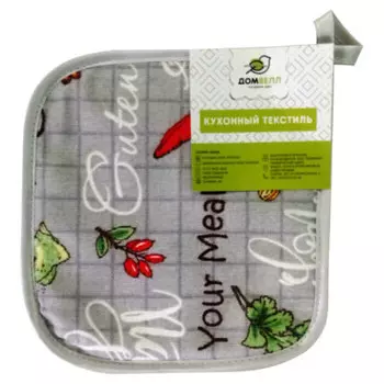 Прихватка кухонная домвелл рогожка чили 3074/1