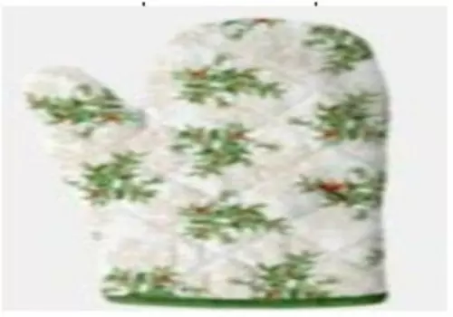 Прихватка-рукавица рогожка 18 х33 см венге в ожидании нового года 29165-1