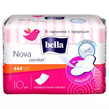 Прокладки белла 10 шт нова комфорт белая линия*