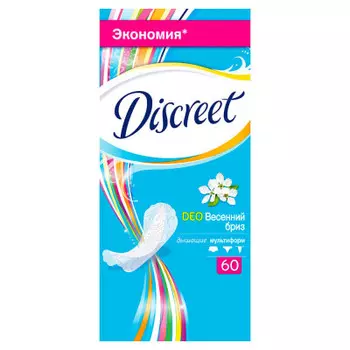 Прокладки дискрит 60шт ежедневные весенний бриз
