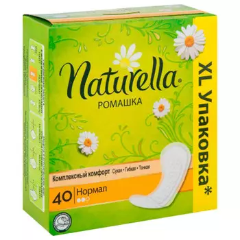 Прокладки ежедневные натурелла 40 шт нормал ромашка