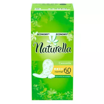 Прокладки ежедневные натурелла 60шт нормал ромашка
