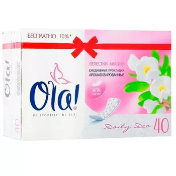 Прокладки ежедневные Ola 40шт део лепестки акации