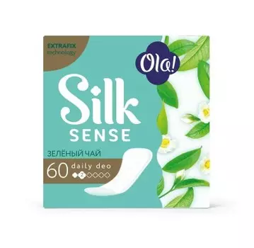 Прокладки ежедневные ола 60 шт силк сэнсэ дэйли дэо зеленый чай