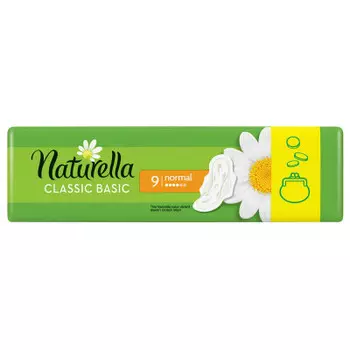Прокладки натурелла 9 шт классик басик нормал с крылышками