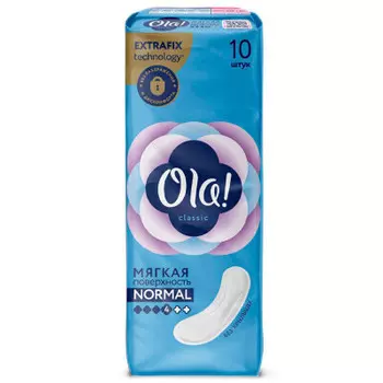 Прокладки Ola 10 шт классик нормал без крылышек