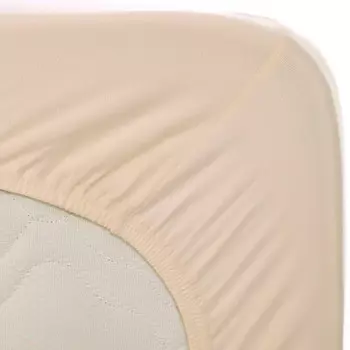 Простыня на резинке бежевый 180*200