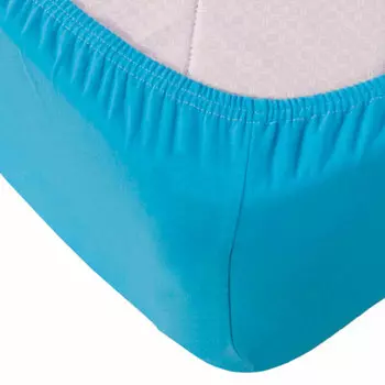 Простыня на резинке бирюзовый 160*200