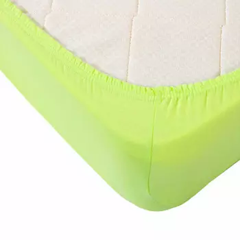 Простыня на резинке лимонный 160*200