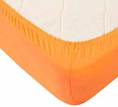 Простыня на резинке лимонный 180*200