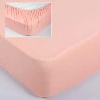 Простыня на резинке пудра 200*200