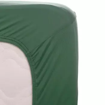 Простыня трикотажная на резинке 160*200*20см хаки